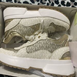 Michael Kors Gold and Cream Men's Sneakers